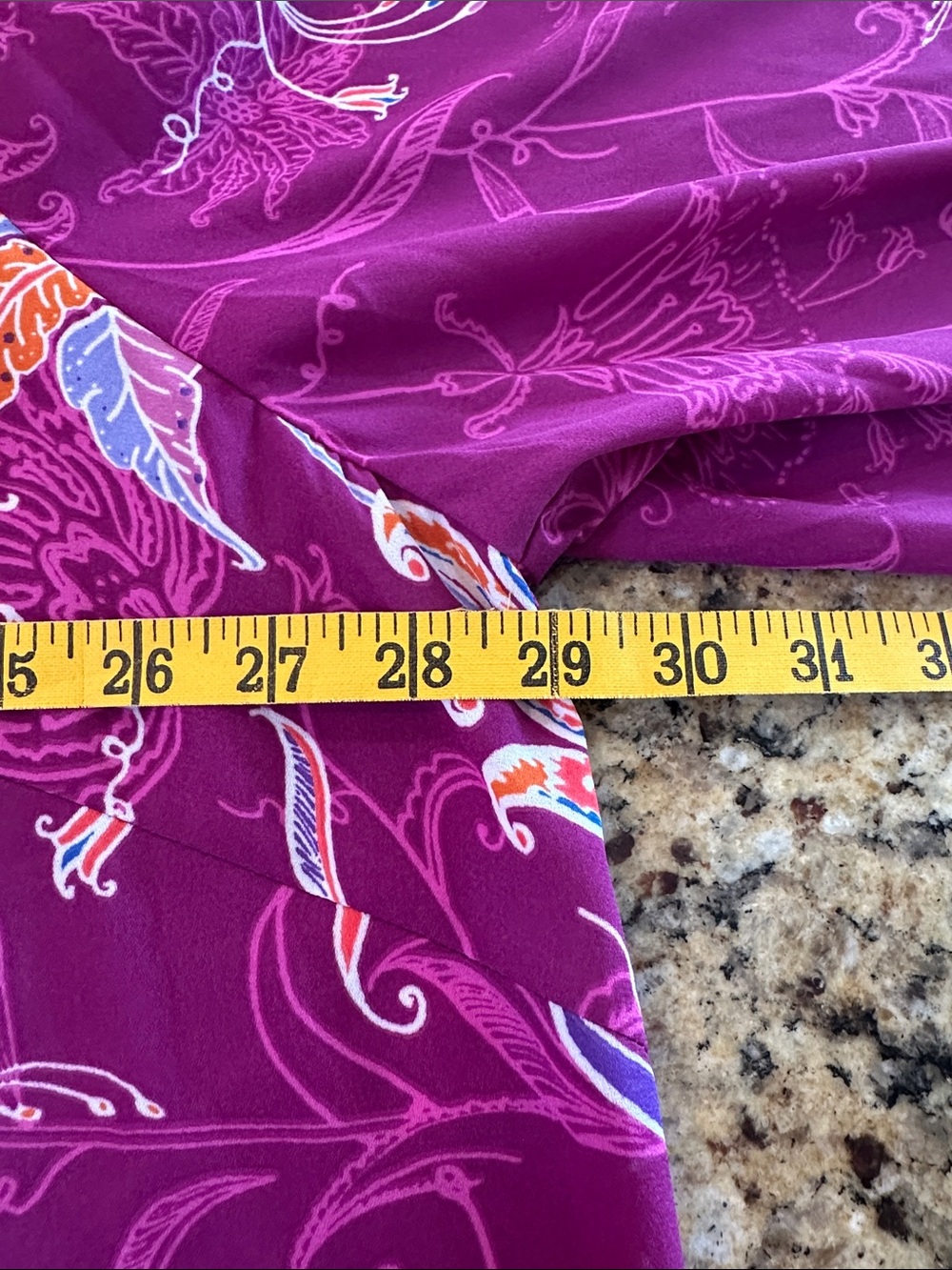 Bob Mackie Purple Floral V-Neck Tunic with Multicolor Accents - Picture 2 of 3